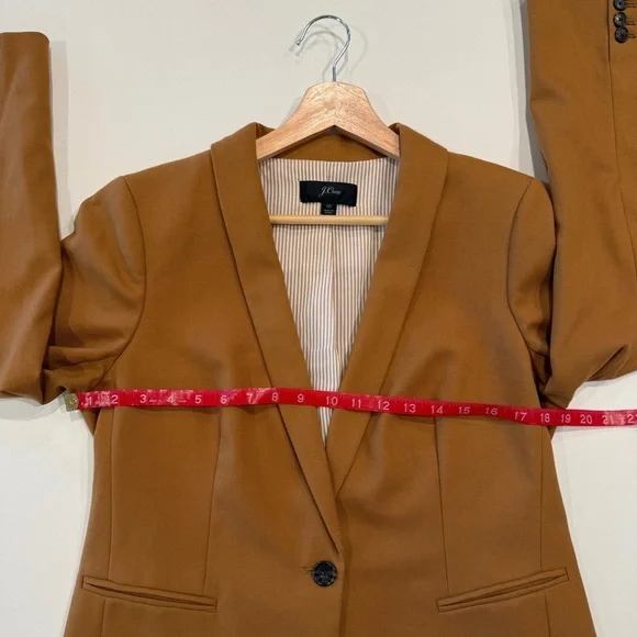 J. Crew Parke Blazer in Wool Flannel Chestnut Size 10